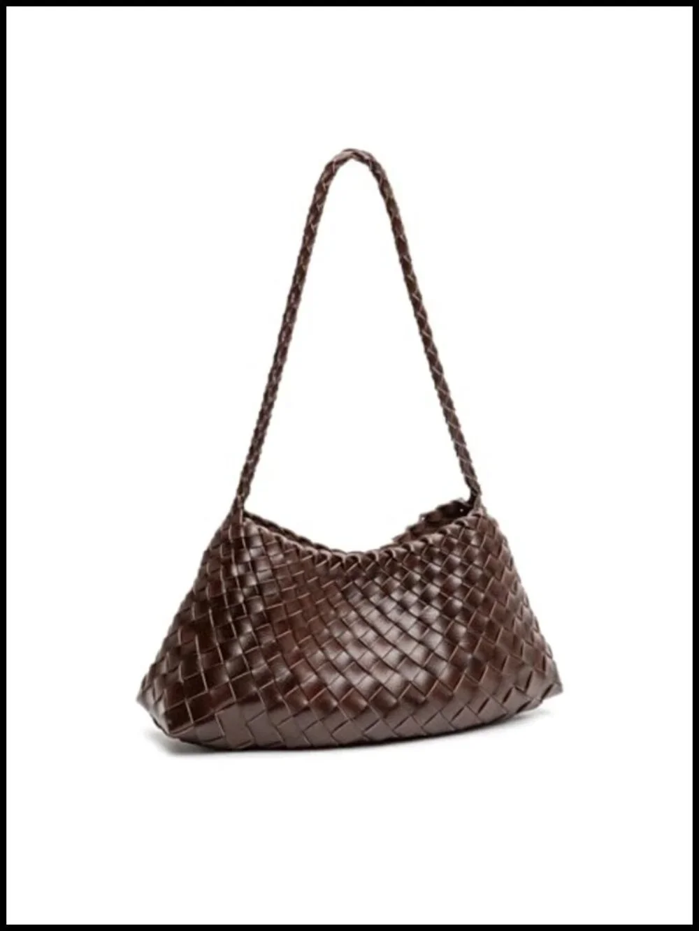 Woven Hobo Shoulder Bag Faux Leather Handbag Crossbody Purse